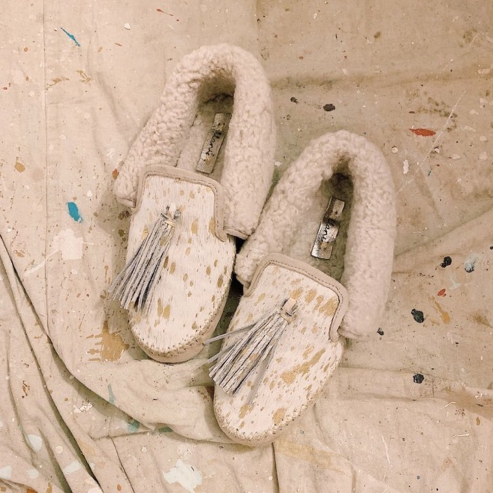 Llani Gilded Calf Moccasins - Picture 1 of 10